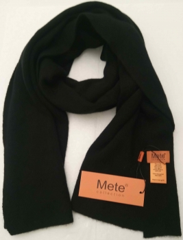 100% Kaschmir Schal 200x25cm schwarz aus der Mete ® Collection